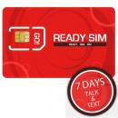 Ready SIM 7 Days Talk & Text 7日間無制限米国内通話&世界中SMS 米国内専用SIMカード (並行輸入品の日本国内発送)