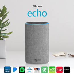 Amazon Echo Alexa パーソナルアシスタント Bluetooth スピーカー [ヘザーグレイ　ファブリック]
