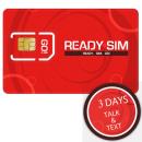 Ready SIM 3 Days Talk & Text US domestic SIM card 5pcs