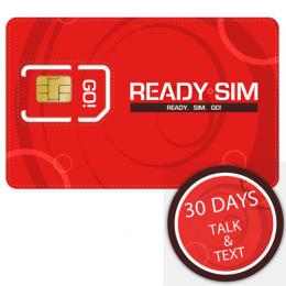 Ready SIM 30 Days Talk & Text US domestic SIM card
