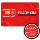 Ready SIM 7 Days Talk & Text + 500MB Data US domestic SIM card 5pcs