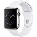 Apple Watch Series 2 42mm Stainless Steel Case [White] Sports Band MNTX2