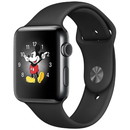 Apple Watch Series 2 42mm [Black] Stainless Steel Case [Black] Sports Band MP4E2